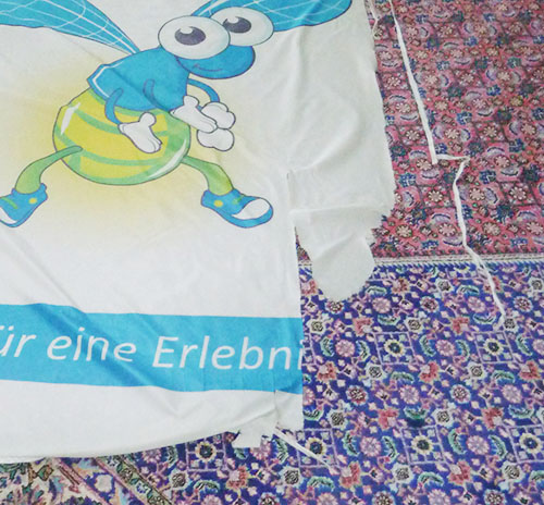 Ausgerissene Fahne